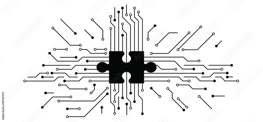 jigsaw puzzle pieces. Cloud security, open or close padlock. Lock or unlock icon. Circuit board or electronic motherboard. lines and dots connect. Vector high-tech technology data. jigsaw puzzle pieces. Cloud security, open or close padlock. Lock or unlock icon. Circuit board or electronic motherboard. lines and dots connect. Vector high-tech technology data.