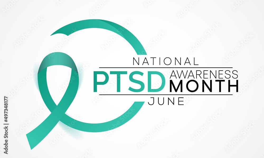 PTSD awareness month is observed every year in June. Posttraumatic stress disorder is a psychiatric disorder that may occur in people who have experienced or witnessed a traumatic event. vector art PTSD awareness month is observed every year in June. Posttraumatic stress disorder is a psychiatric disorder that may occur in people who have experienced or witnessed a traumatic event. vector art