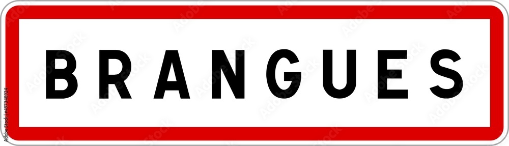 Panneau entrée ville agglomération Brangues / Town entrance sign Brangues Panneau entrée ville agglomération Brangues / Town entrance sign Brangues