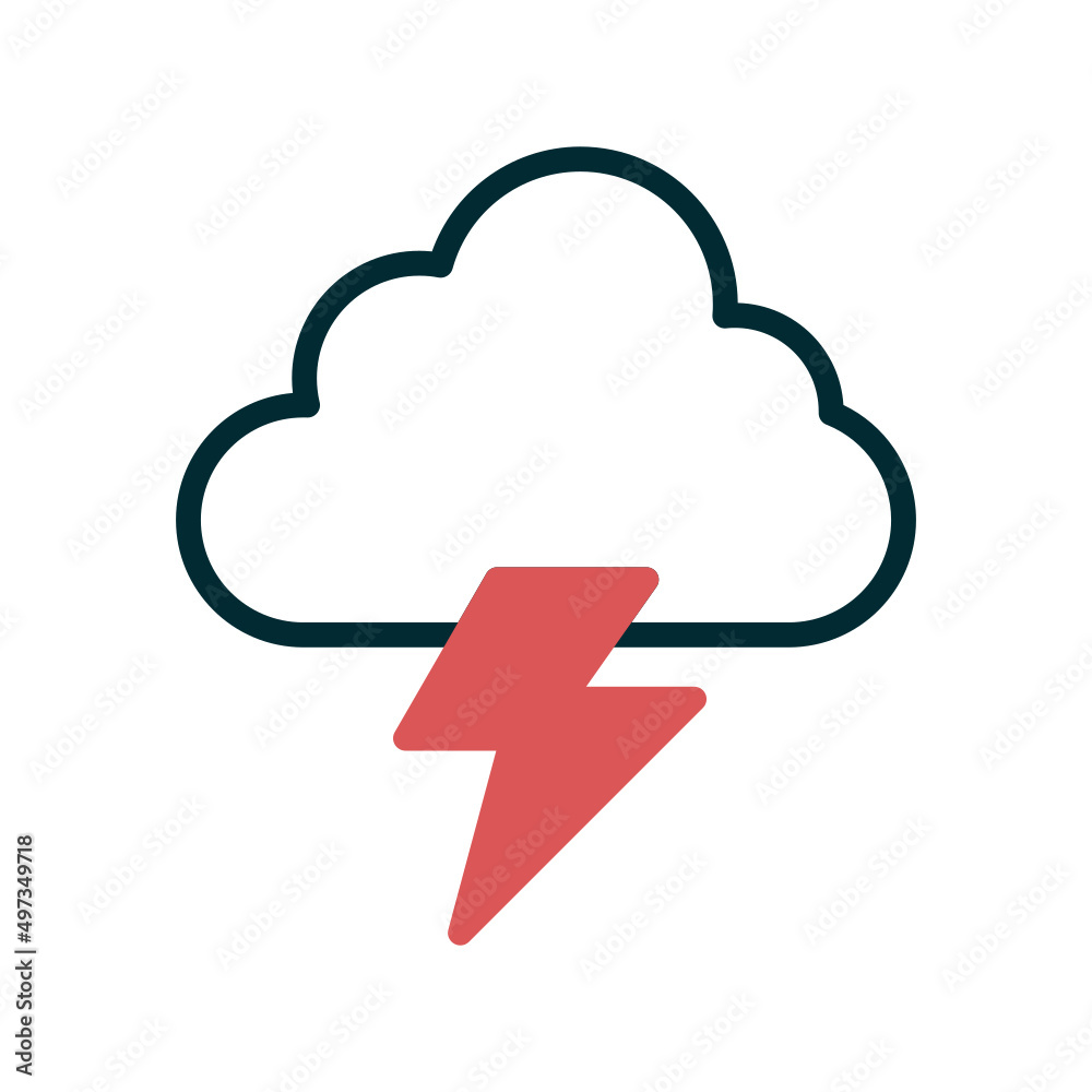 Cloud Lightning Icon Cloud Lightning Icon