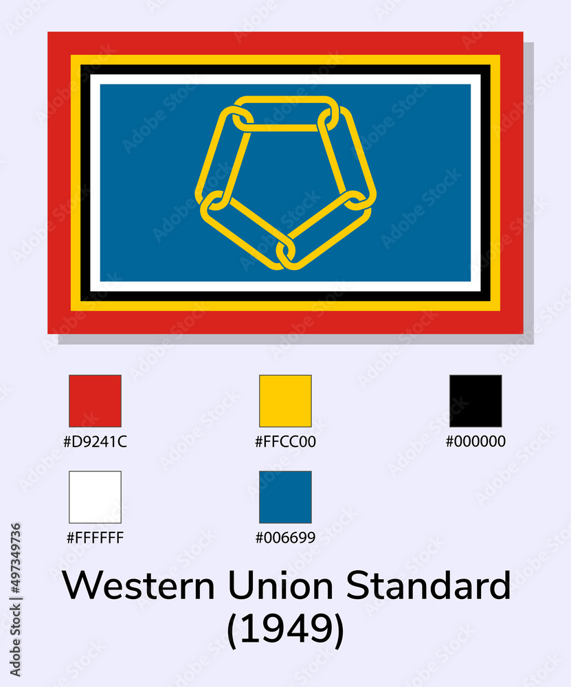 Vector Illustration of Western Union Standard (1949) flag isolated on