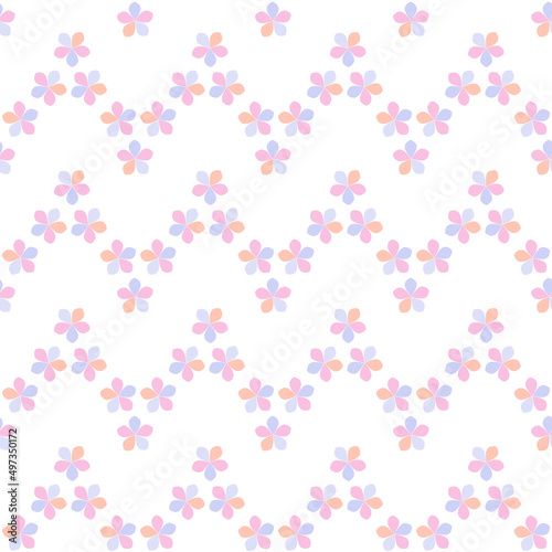 Seamless delicate floral pattern in pastel colors. Perfect for printing on fabric, wallpaper, paper.