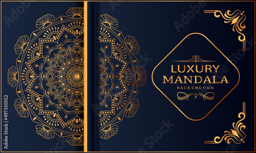 Luxury mandala Background and golden color with arabesque pattern Decorative mandala for print, cover, poster, banner, brochure, and flyer, EPS 10