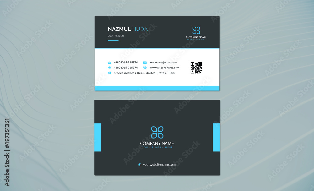 Fototapeta premium Minimalistic business card design