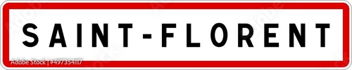 Panneau entrée ville agglomération Saint-Florent / Town entrance sign Saint-Florent photo