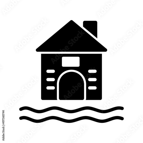 Flooded House Icon