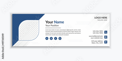 Personal email signature and creative email footer template design