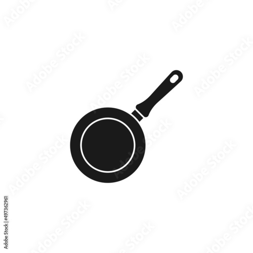 frying pan logo icon design template vector