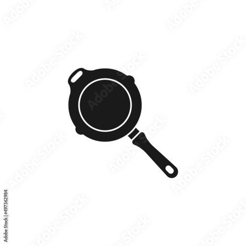 frying pan logo icon design template vector