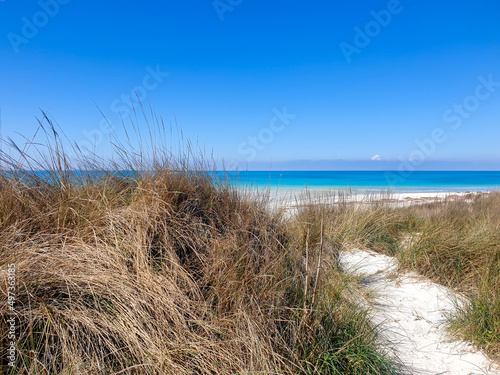 sand dunes and white beach