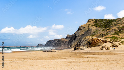 Praia da Cordoama surfing beach in portugal photo