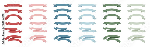 Ribbon banner set. Set of colorful ribbons banners . Isolated on white background. ector Ribbons Banners .
