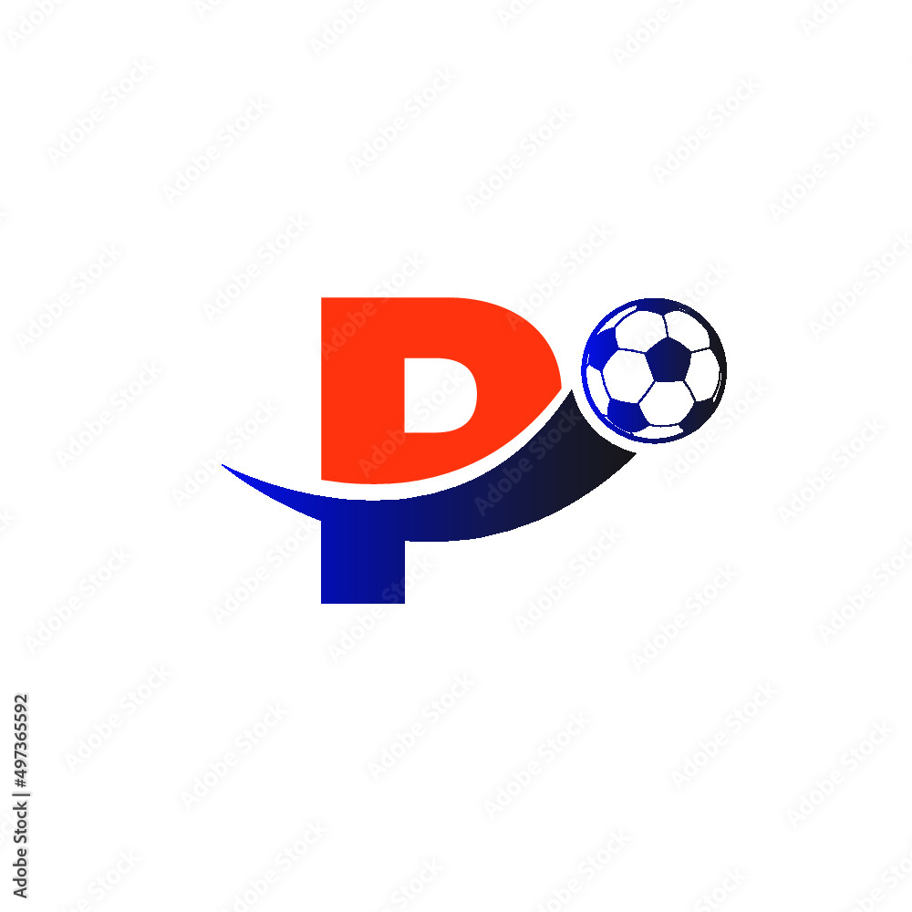 Letter P with football ball logo
Letter P with football ball logo