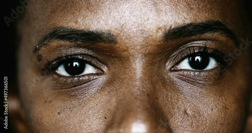 Photos Close-up African woman eyes macro staring at camera