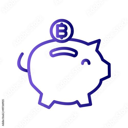 Bitcoin Piggy Bank Icon