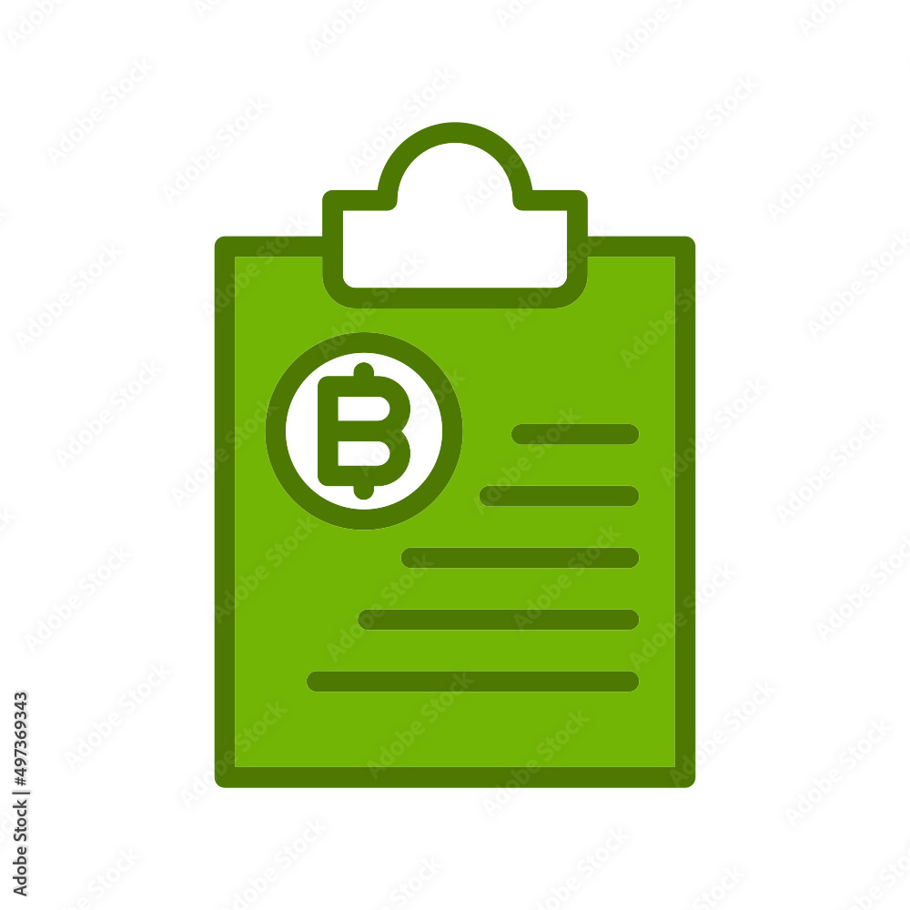 Bitcoin Clipboard Icon Bitcoin Clipboard Icon