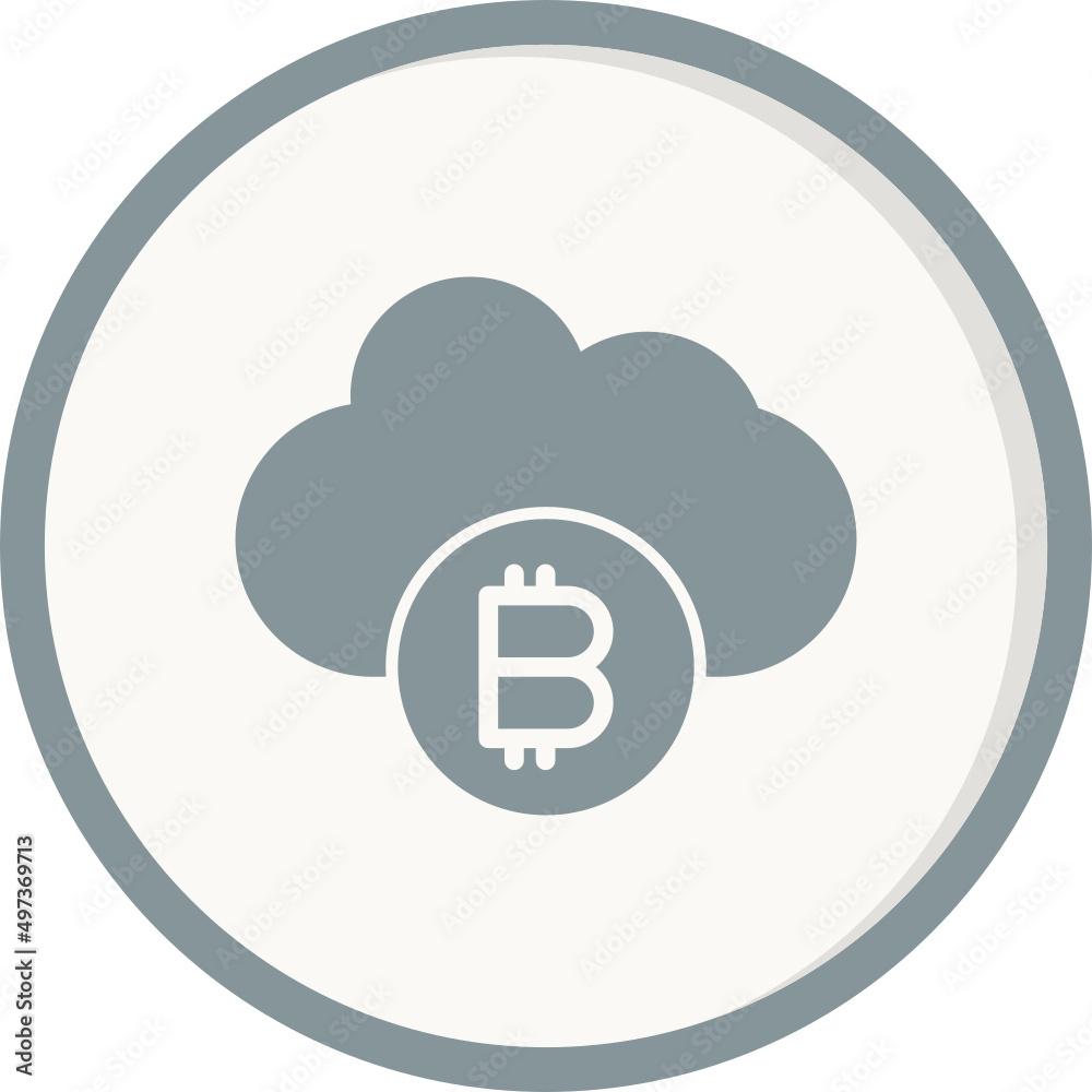 Bitcoin Cloud Icon Bitcoin Cloud Icon