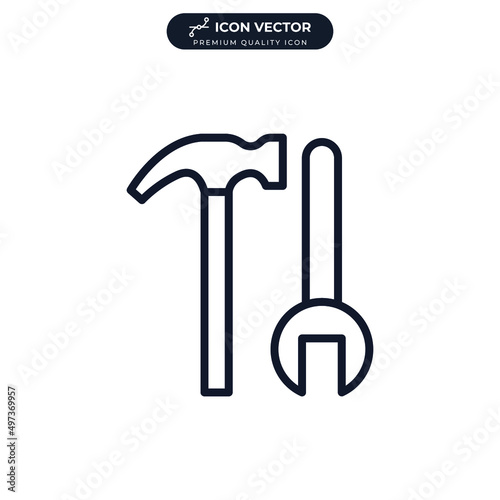 tools icon symbol template for graphic and web design collection logo vector illustration