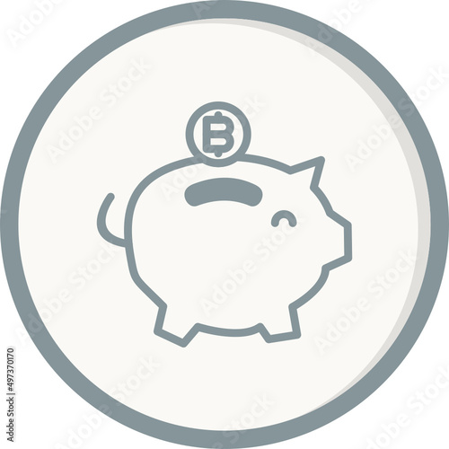 Bitcoin Piggy Bank Icon