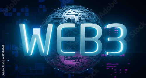 WEB3 next generation world wide web blockchain technology with decentralized information, distributed social network 