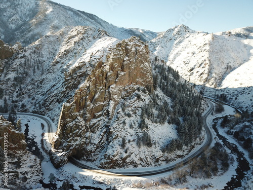 road through a Colorado canyon