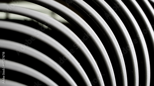 black and white plastic spiral