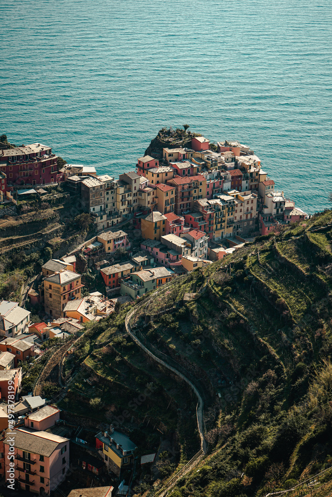 Beautiful view from the vineyards above Manarola