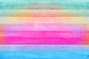 Rainbow color wood girly birthday unicorn background invite or summer sun pool party texture