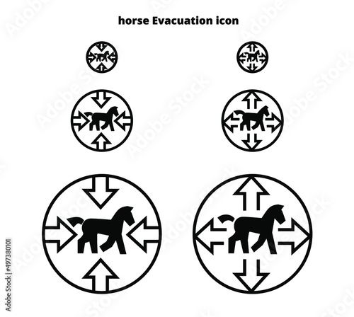 Horse logo design. Line art style. Use it for sign, branding, package or banner desing.