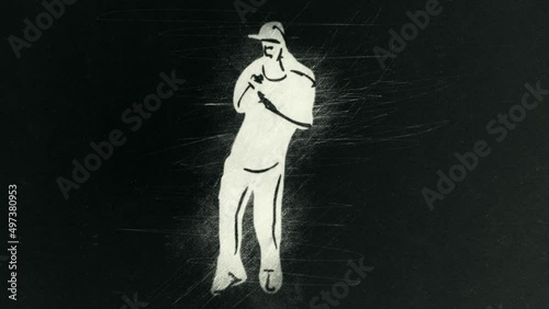 Hip hop dancer drawing - JAMES BROWN movement