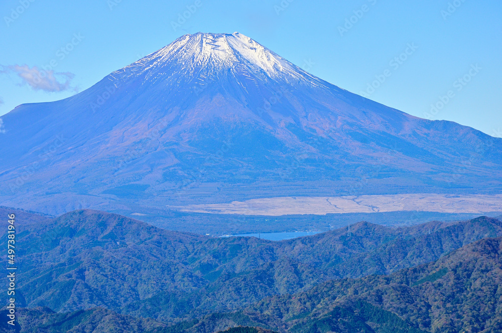 丹沢の檜洞丸より初冬の富士山を望む

