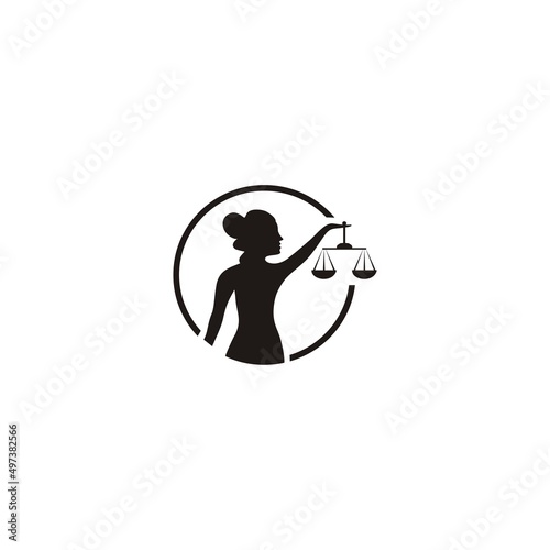 people and scales, logo design, vector, icon