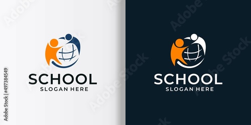 school logo premium vector