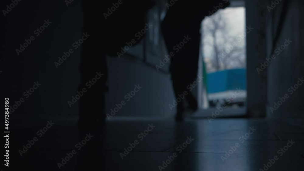 young scared woman running away from a rapist