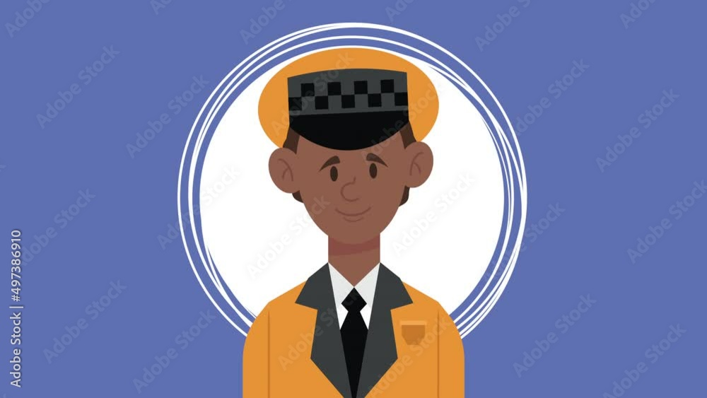 taxi service afro driver animation taxi service afro driver animation