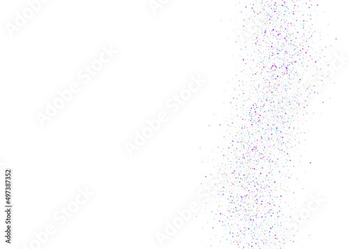 Hologram Sparkles. Flying Foil. Purple Laser Texture. Glamour Art. Rainbow Background. Party Colorful Illustration. Shiny Element. Holographic Confetti. Violet Hologram Sparkles