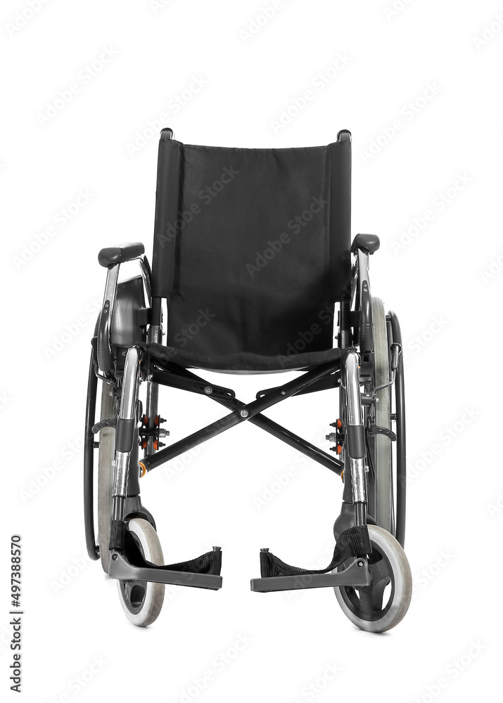 Empty wheelchair isolated on white Empty wheelchair isolated on white