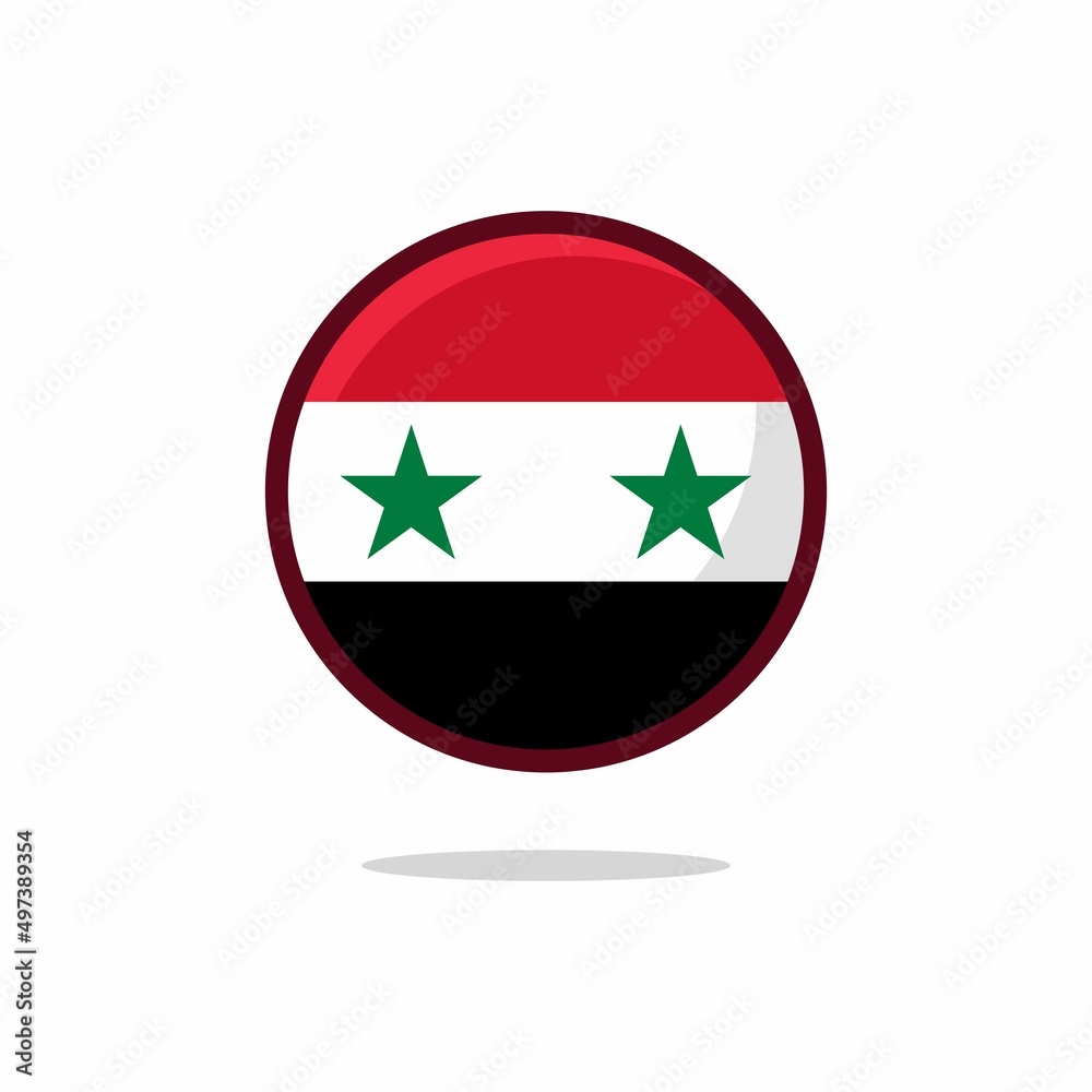 Syria Flag Icon. Syria Flag flat style isolated on a white background - stock vector. Syria Flag Icon. Syria Flag flat style isolated on a white background - stock vector.