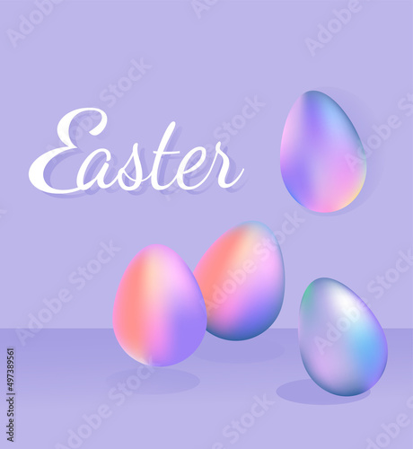 beautiful abstract easter poster photo