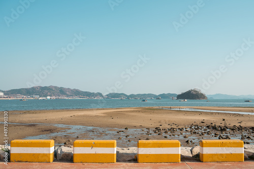 Obraz na płótnie Jinhaeru beach park in Changwon, Korea w salonie
