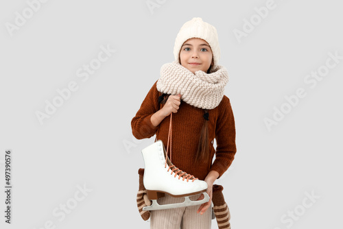 Funny little girl with ice ...