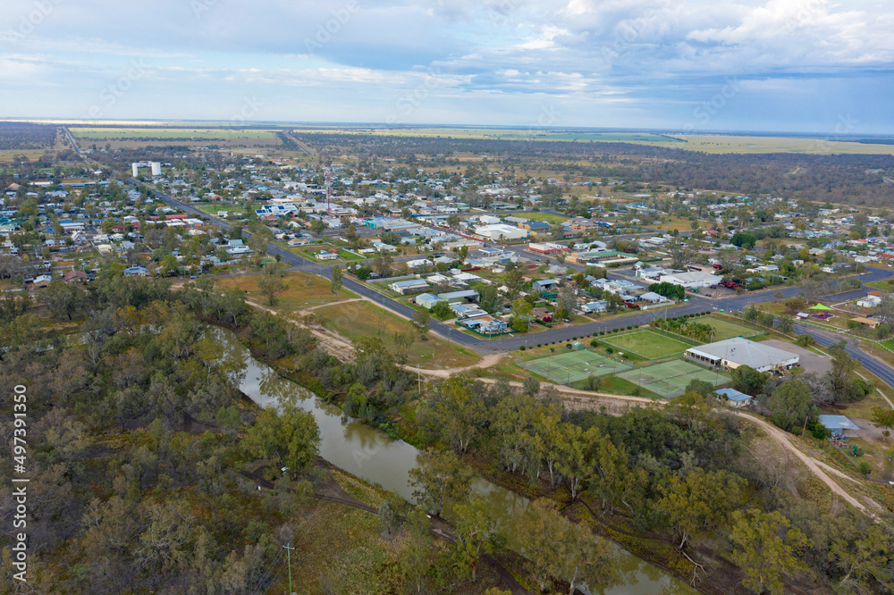 The New South Wales town of Walgett  on the Namoi river .
