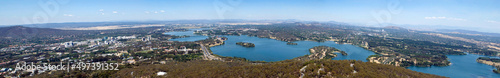 The city of Canberra showing city and lake Burley Griffin.