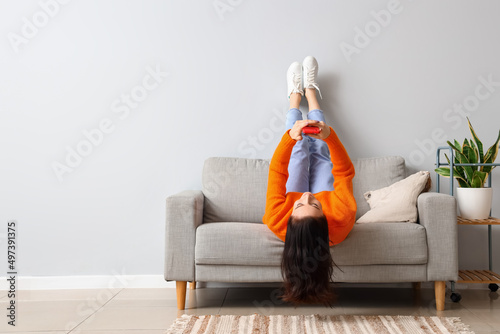 Beautiful young woman with ...