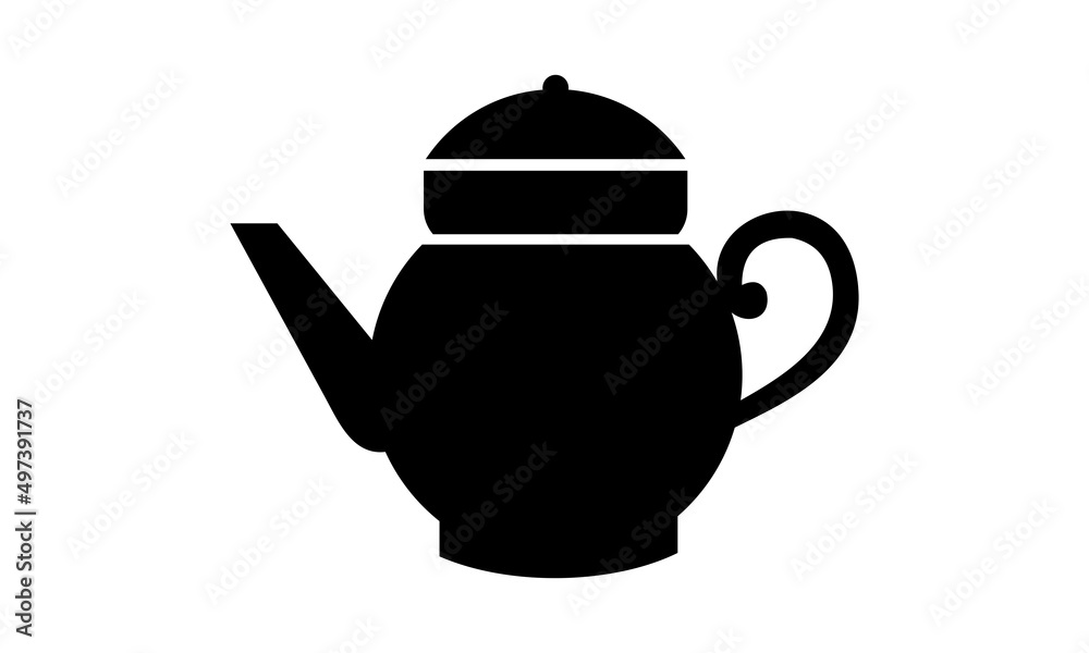 black teapot silhouette vector black teapot silhouette vector