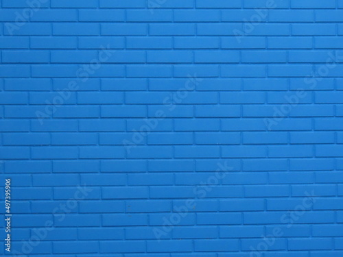 blue brick wall