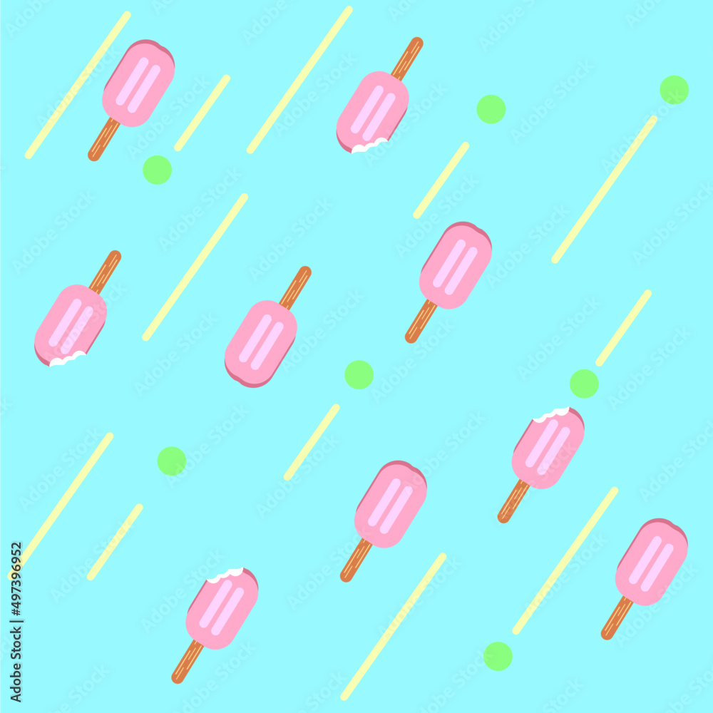 lindo patrón de paletas de helado, colores pasteles lindo patrón de paletas de helado, colores pasteles