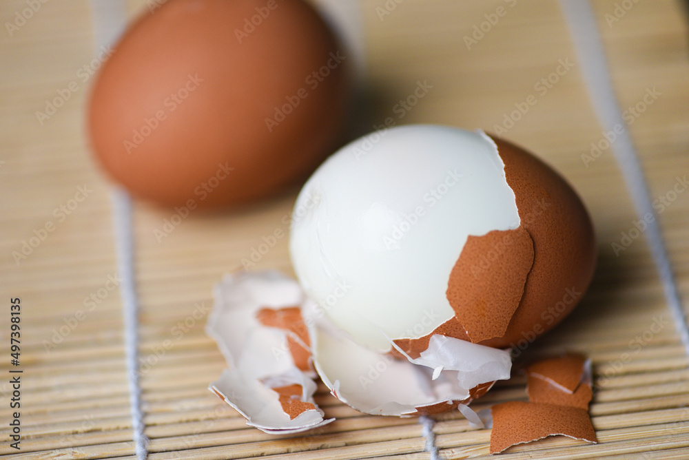 Fresh peeled eggs menu food boiled eggs in wooden, Eggshell eggs breakfast cooking healthy eating concept Fresh peeled eggs menu food boiled eggs in wooden, Eggshell eggs breakfast cooking healthy eating concept