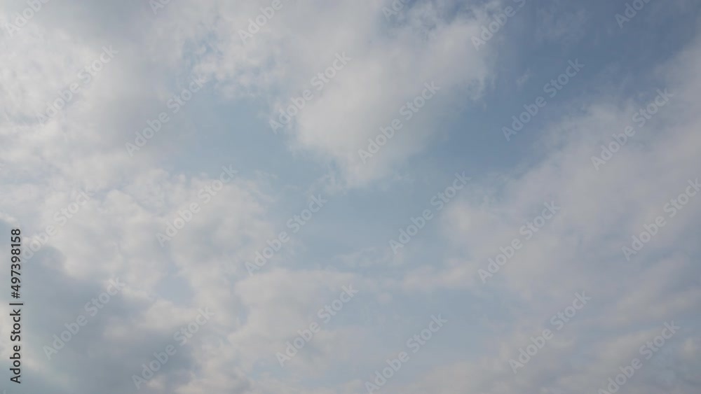 Time-lapse white clouds moving fast and blurred. Idyllic cloudy heaven abstract background. Timelapse clouds in blue sky on summer day Time-lapse white clouds moving fast and blurred. Idyllic cloudy heaven abstract background. Timelapse clouds in blue sky on summer day