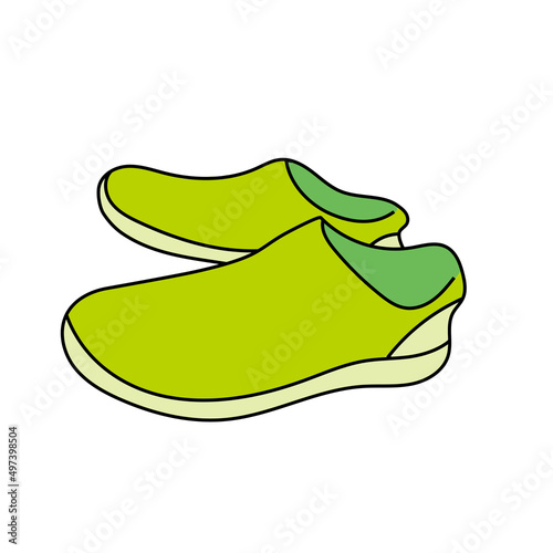運動靴 緑
